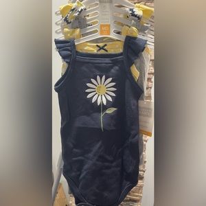 Hudson Baby girl 5 pack Sleeveless Bodysuits